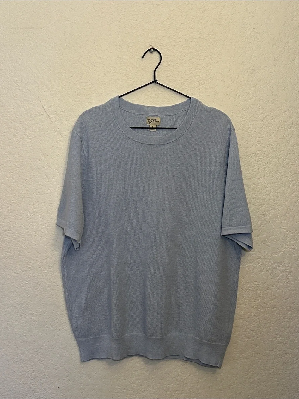 J. Crew Light Blue Knit Short-Sleeve Tee